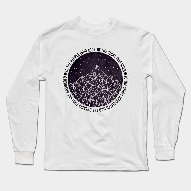 Night Court | Look At The Stars - Symbol Print Long Sleeve T-Shirt by DungeonDesigns